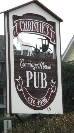 Christie's Carriage House Pub - Sign