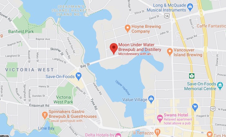 VRMNC Pub Lunch - Moon Under Water, Map