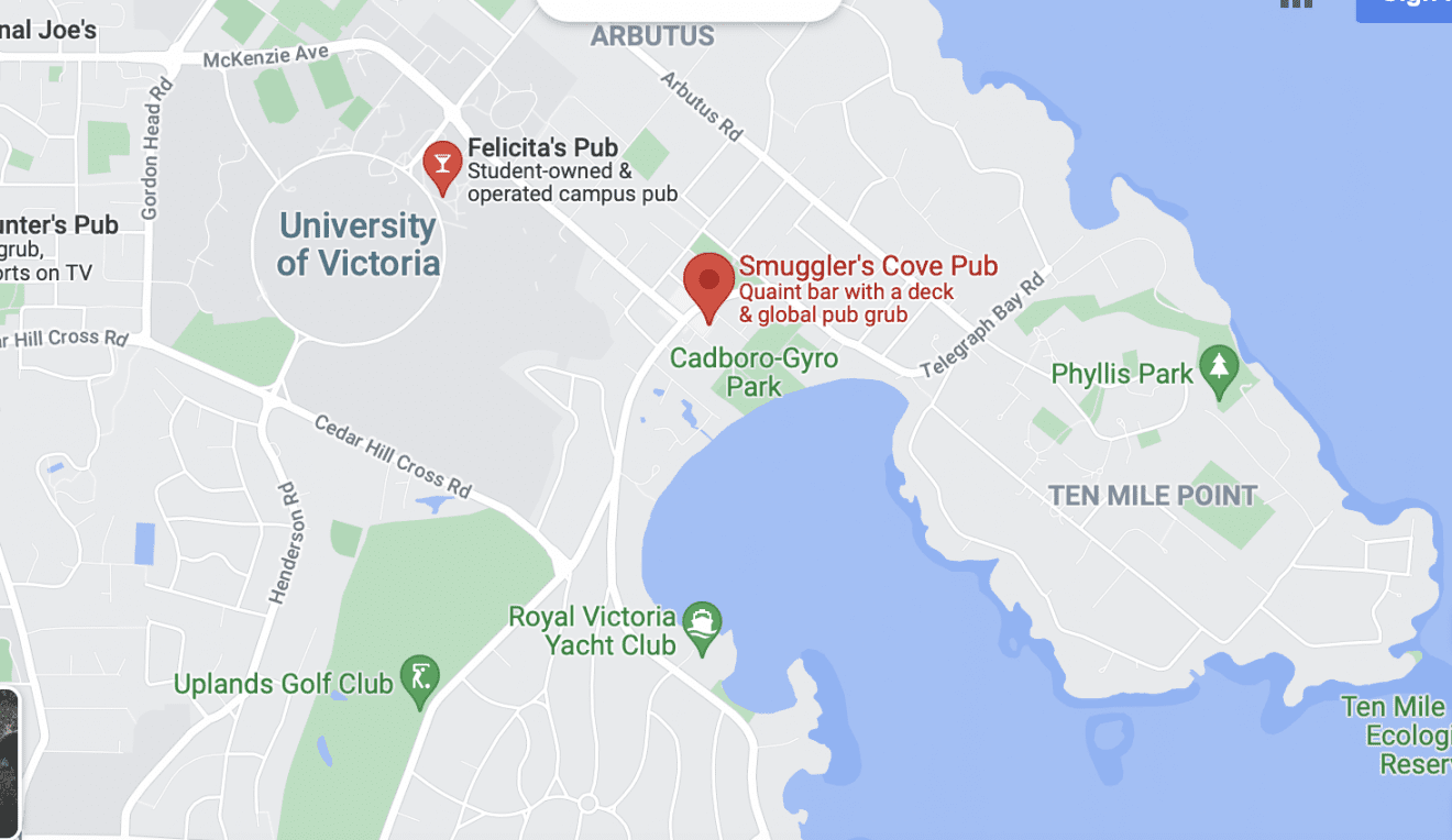 VRMNC Smuggler's Cove Pub - Map