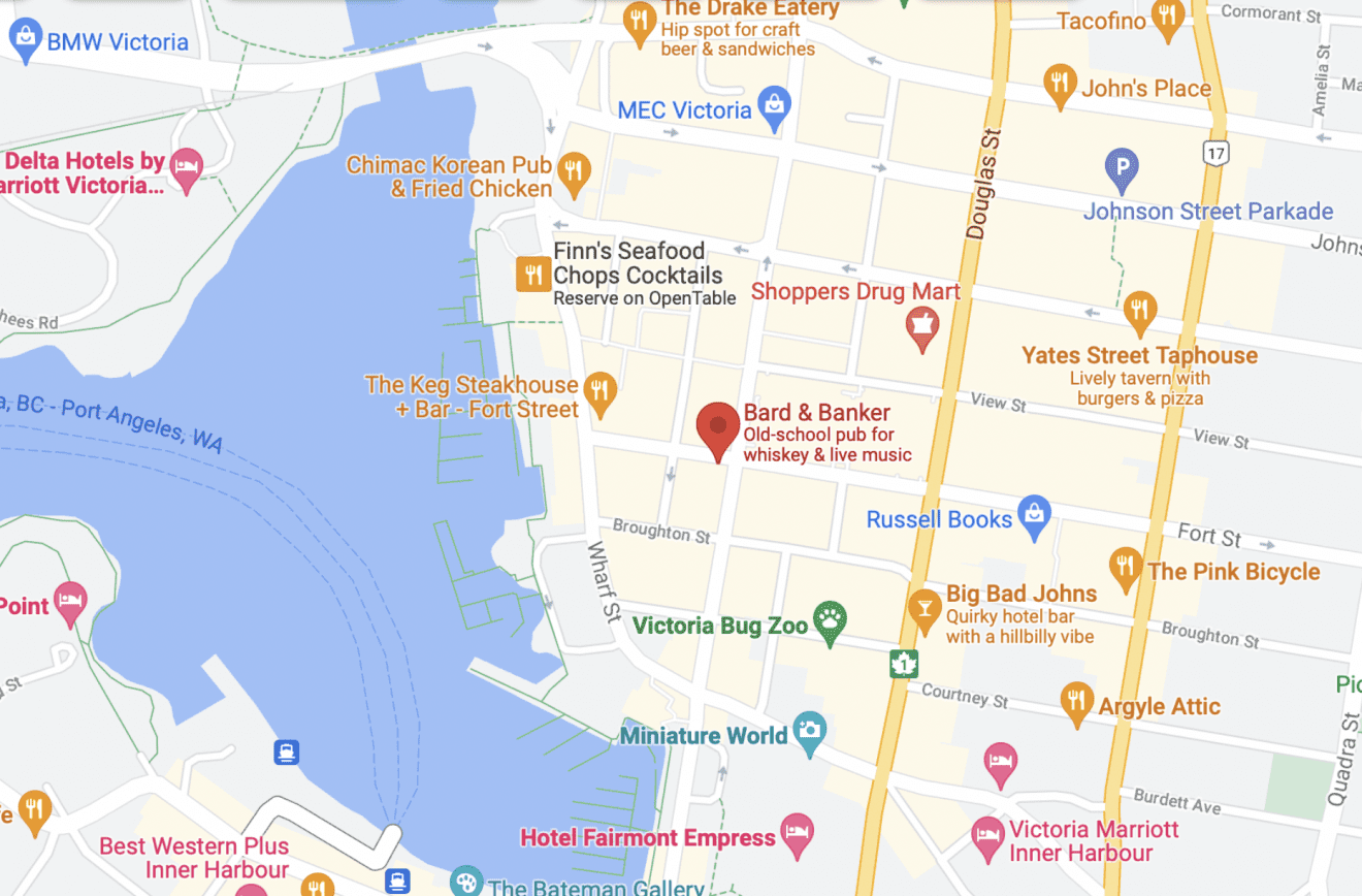 Bard & Banker Pub - Map