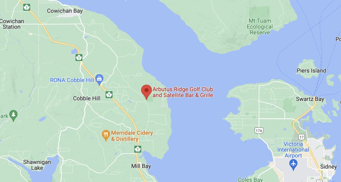 Arbutus Ridge Golf Course - Map